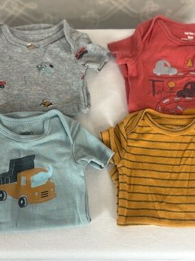 3 Month Old Carter's Four-Pack Short Sleeve Bodysuits